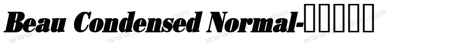 Beau Condensed Normal字体转换